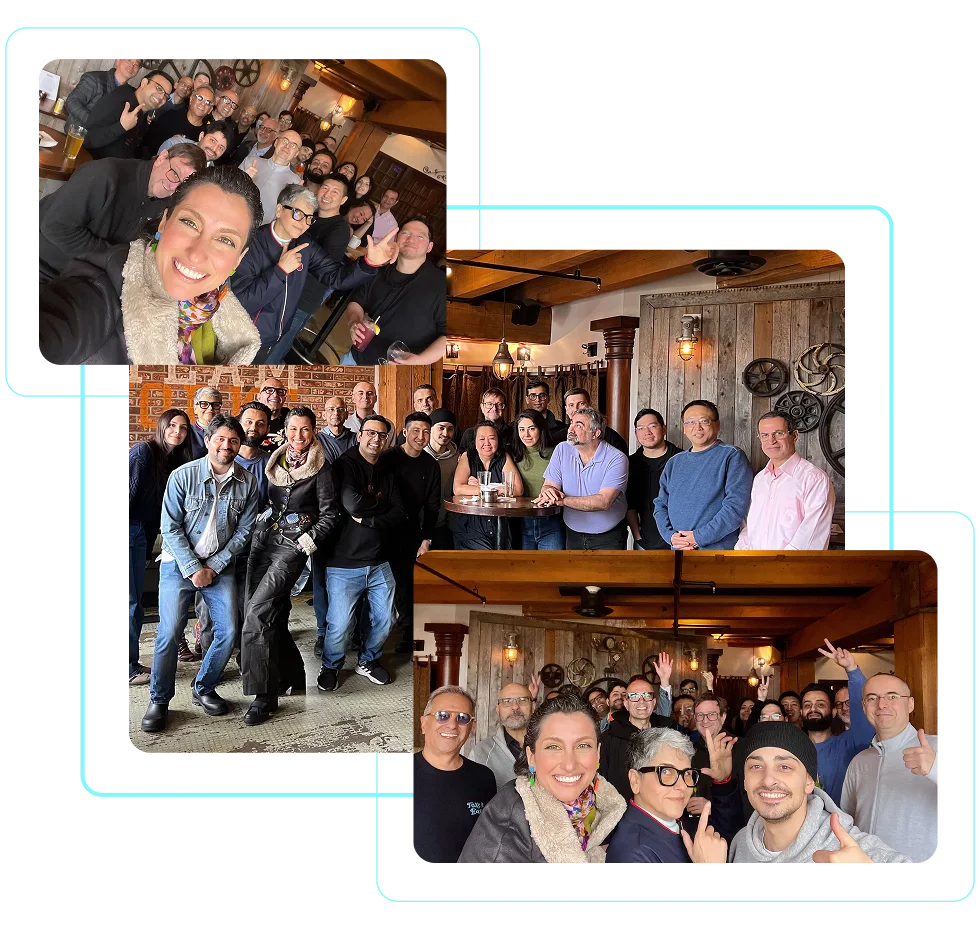 Team photos from the mimik Developer Community showcasing collaboration and culture